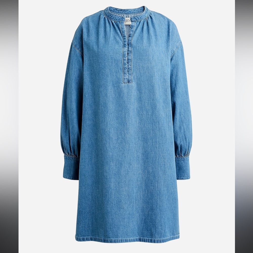 J. Crew Button up shirtdress Indigo Denim lightweight sz XS brunch party event